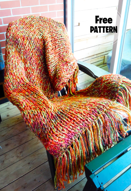 6 Hour Afghan Knitting Blanket PDF Free Pattern