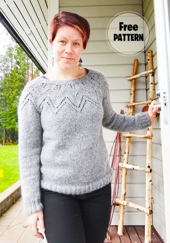 Aftensol Knitting Sweater PDF Free Pattern