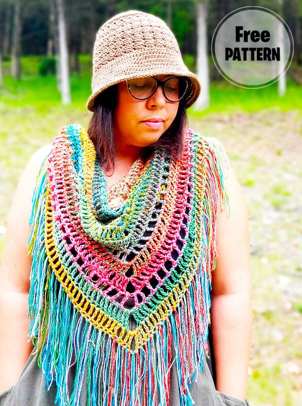 Boho Crochet Shawl PDF Free Pattern