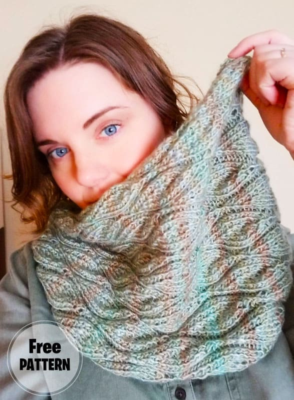 Candle Green Flame Scarf PDF Free Pattern