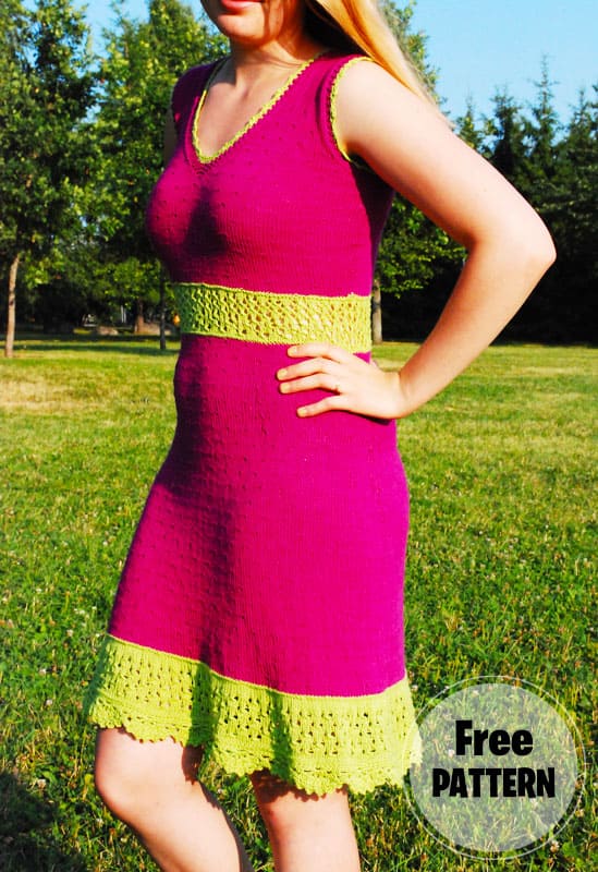 Cookie Crush Summer Knitting Dress PDF Free Pattern