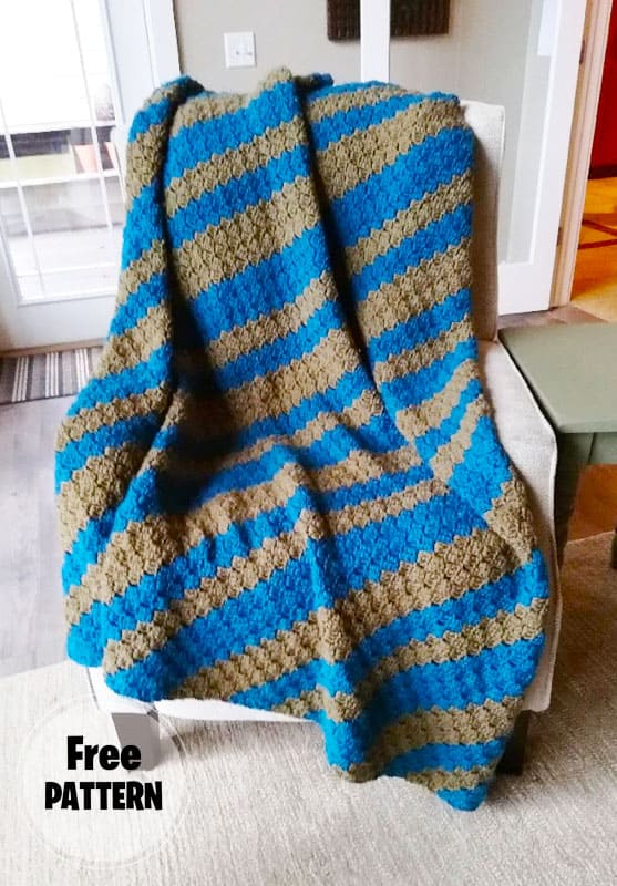 Corner to Corner Baby Crochet Blanket PDF Free Pattern