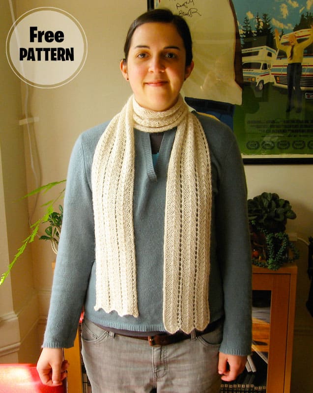 Cream of Spinac Free Scarf Pattern