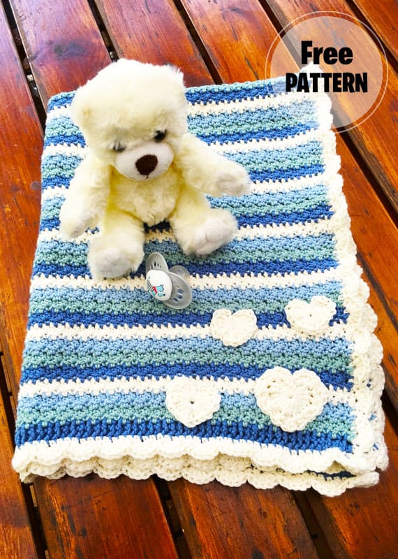 Crochet No Holes Baby Blanket PDF Pattern