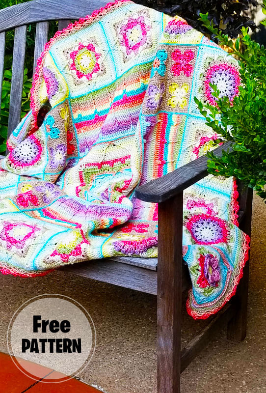 Demelza Crochet Blanket PDF Free Pattern