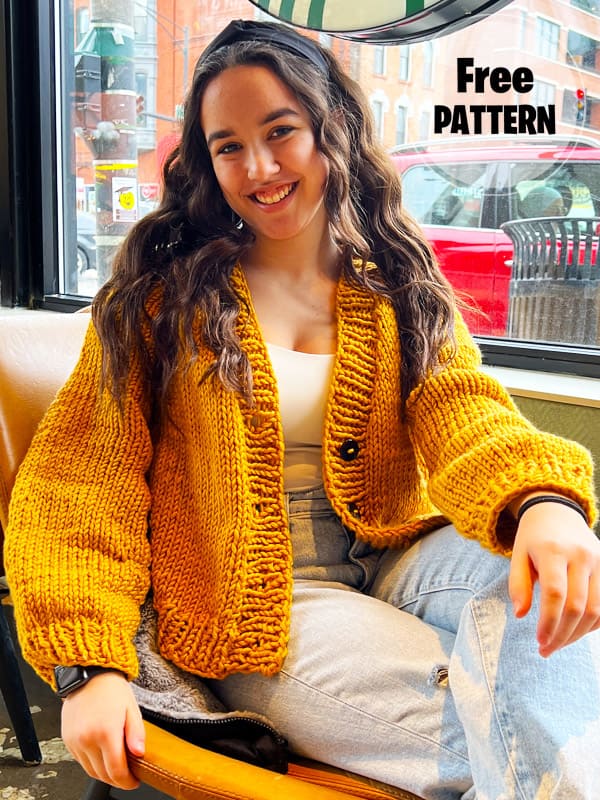 Easy Button Free Cardigan Pattern