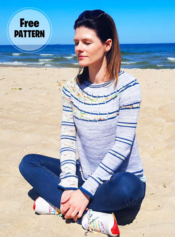 Fading Circles Sping Sweater PDF Pattern