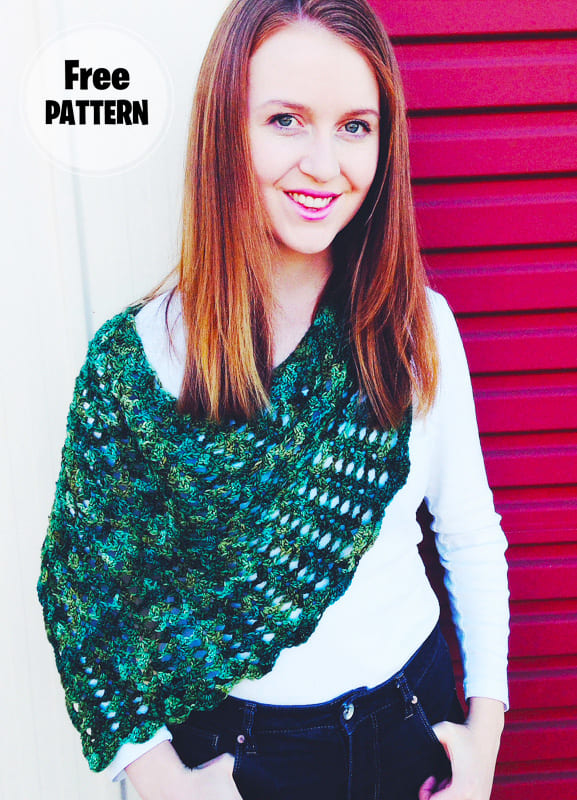 Fernanda Green Crochet Shawl PDF Pattern