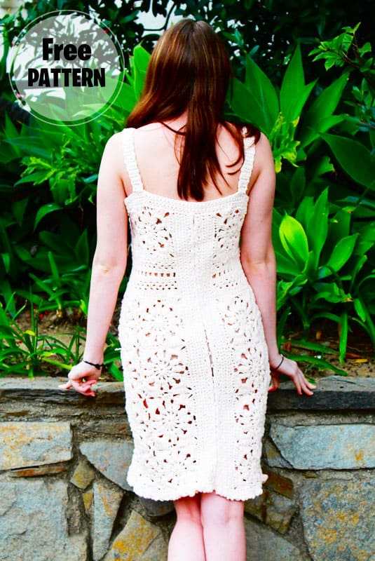 Fleur Crochet Lace White Free Dress Pattern