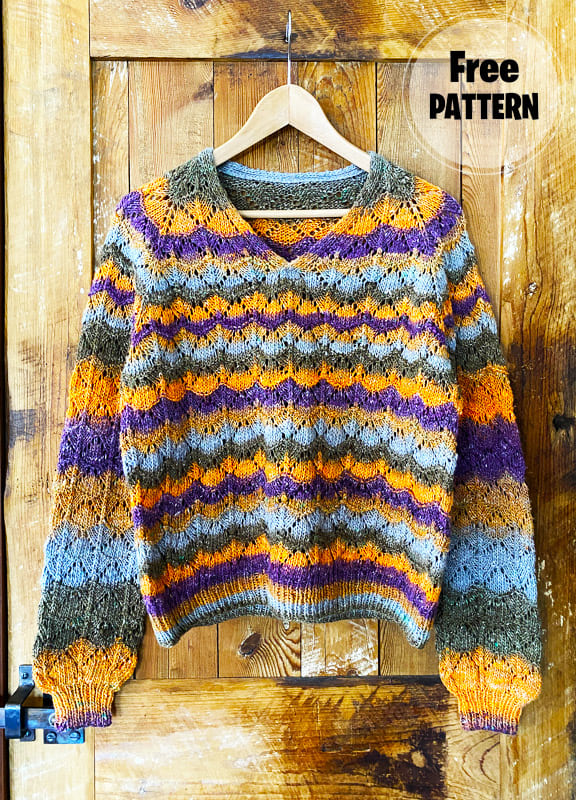 Flying Geese Crochet Sweater Cardigan Pattern