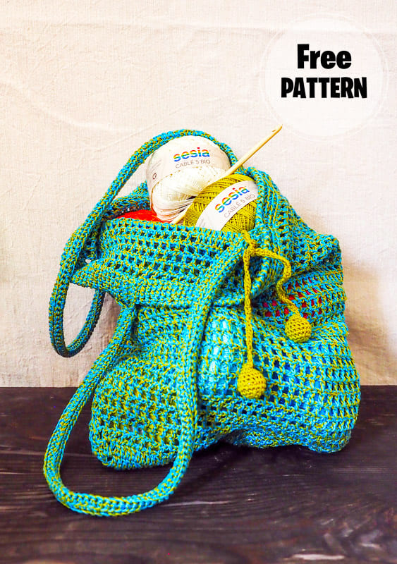 Green Yesterday Tote Crochet Bag Pattern