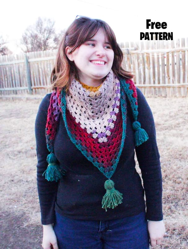 Happy Go Lucky Shawl Free Crochet Pattern