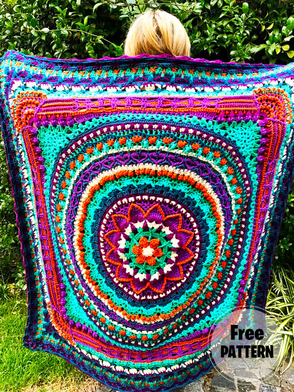 Jacaranda Crochet Blanket PDF Free Pattern