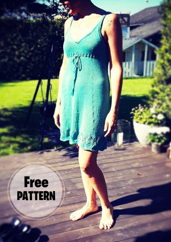 Jade Summer Knitting Dress PDF Free Pattern