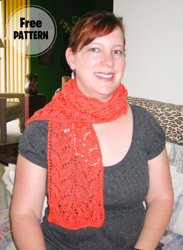 Liesel Red Crochet Scarf PDF Pattern