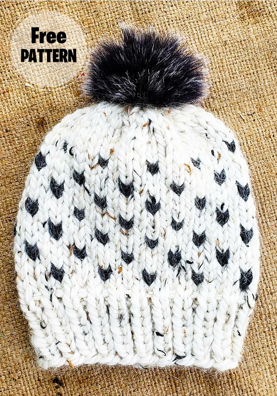 Little Hearts Crochet Hat Pattern