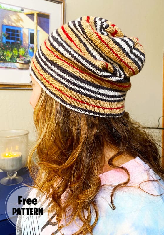 Midas Colorful Knitting Hat PDF Free Pattern