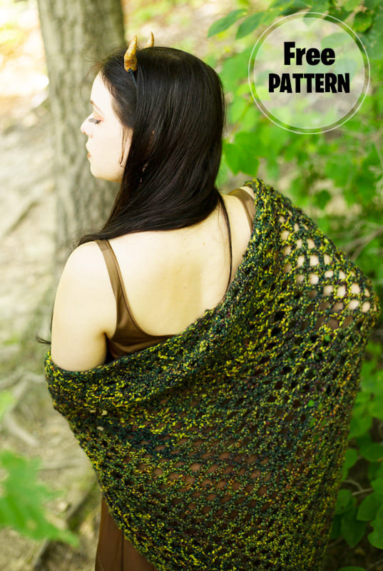 Morning Has Broken Crochet Green Shawl Free Pattern