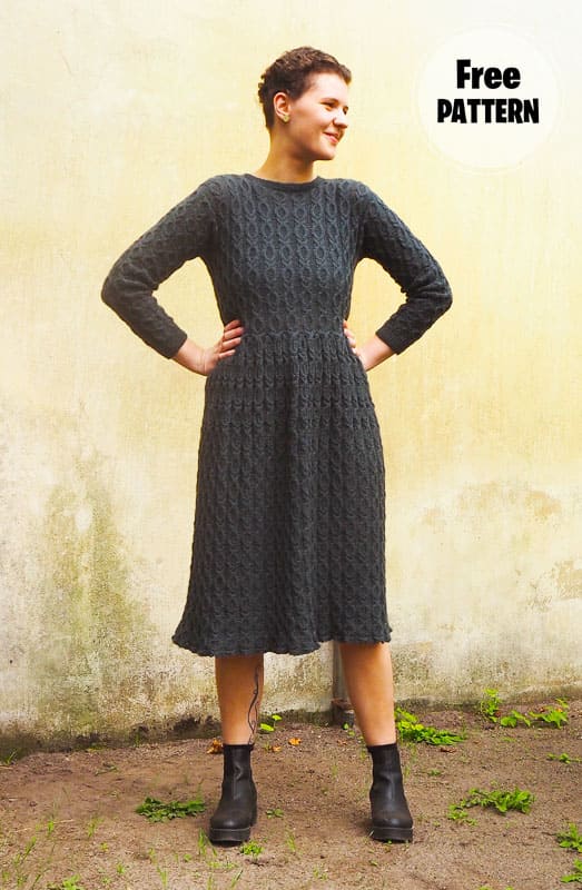 Novita Talvi Knitted Free Dress Pattern