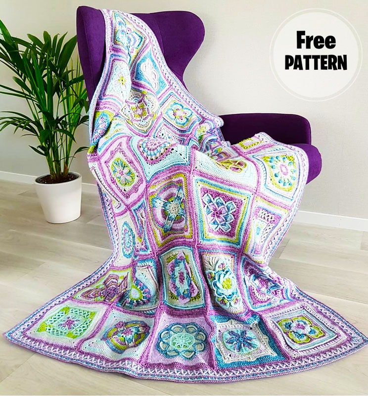 Nuts about Squares Free Blanket Pattern