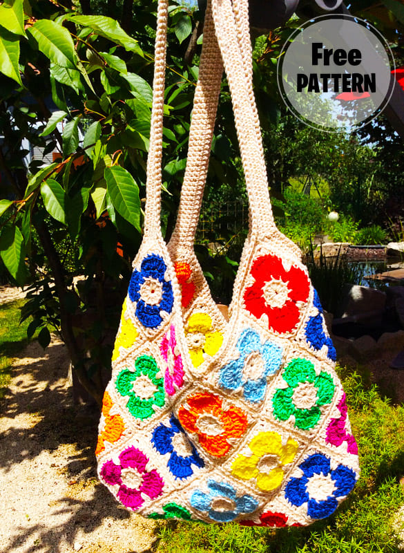 Orla Love Granny Sqaure Crochet Bag Free Pattern