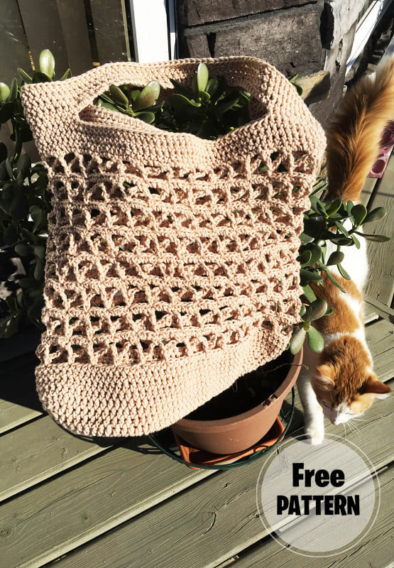 Promenade Crochet Market Bag Free Pattern