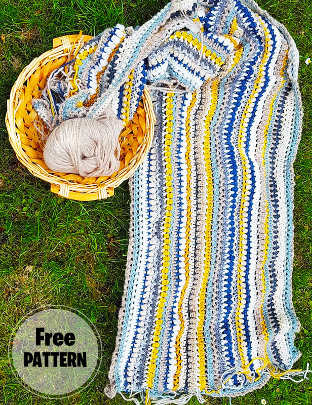 Rectangular Shawl Crochet Free PDF Pattern