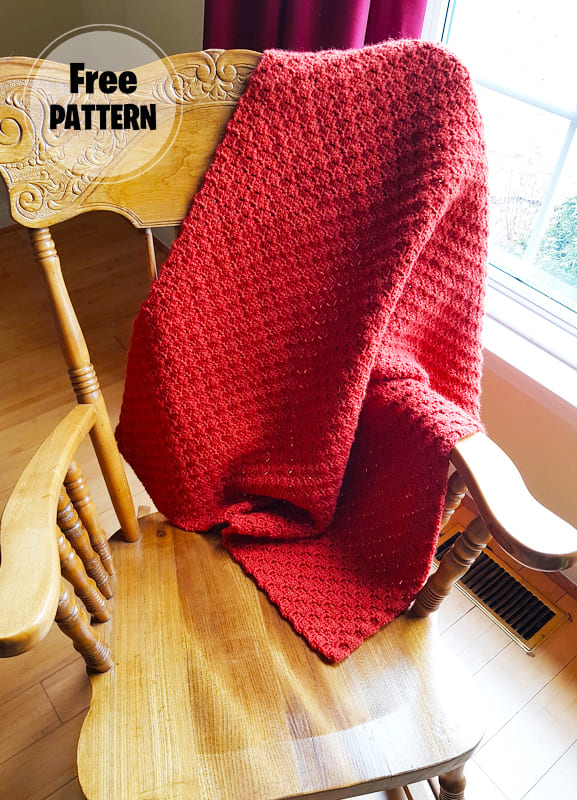 Red Heart Corner to Corner Crochet Blanket PDF Free Pattern