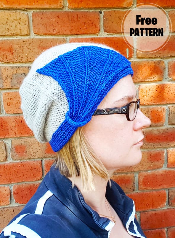 Regina Blue Cute Hat Free Knitting Pattern