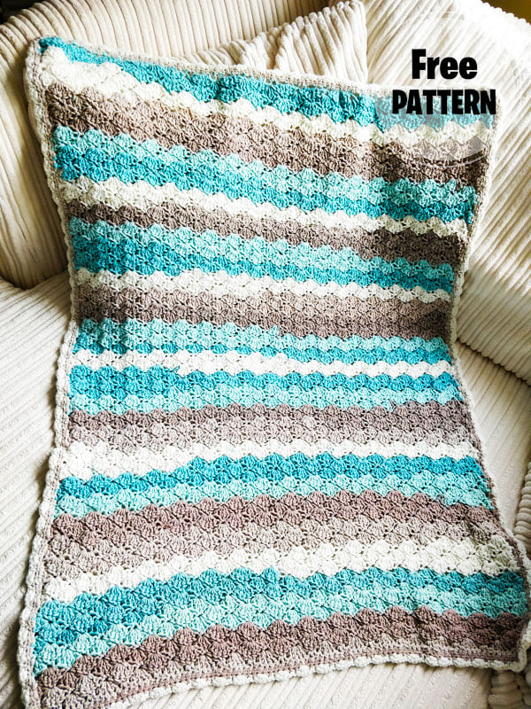 Shell Stitch Crochet Baby Blanket Free Pattern