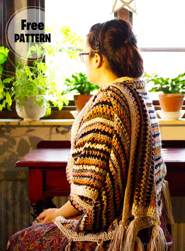 Stashbuster Blarf Rectangular Crochet Shawl Pattern