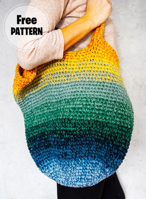 Strandtag Shopper Crochet Bag Free PDF Pattern