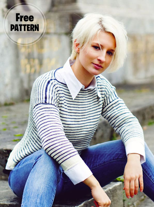 Striped Spring Sweater Free Pattern