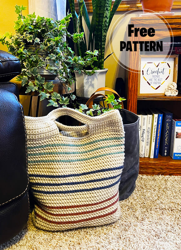 Surface Slip Stitch Crochet Tote Bag Free Pattern