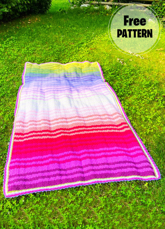 Sweet Pea Pink Blanket Crochet Free Pattern
