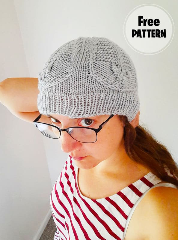 Trilobite Grey Knitting Hat Free PDF Pattern
