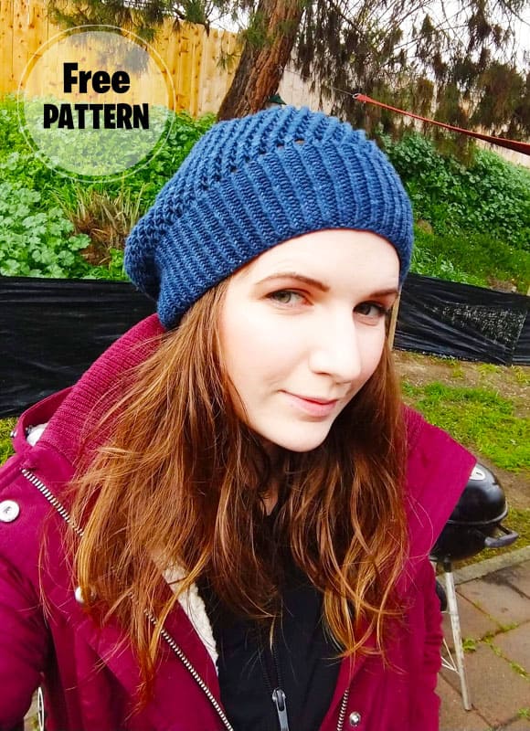 Yarnster Knitting Blue Hat Free PDF Pattern