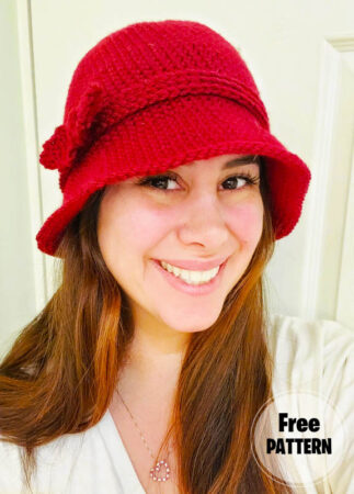 Red Cloche Crochet Hat Free PDF Pattern