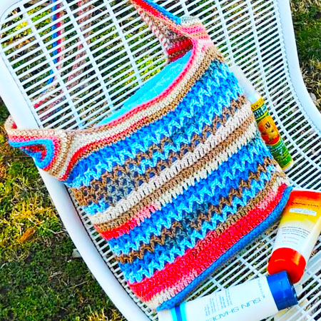 Coastal Crochet Beach Bag Free Pattern (1)