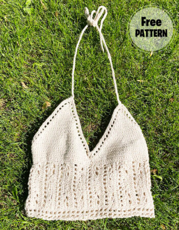 Summer White Crochet Halter Top Free PDF Pattern