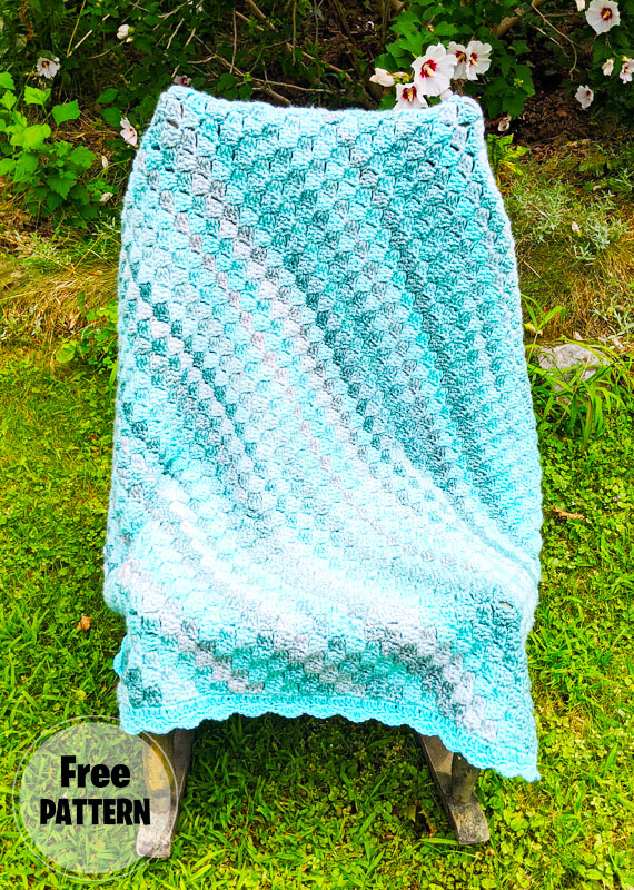 Corner to Corner Green Crochet Blanket Free Pattern (2)