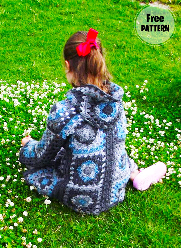 Granny Square Crochet Hoodie Free Pattern (1)