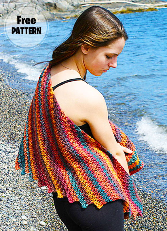 Snowdrop Crochet Shawl For Spring Free Pattern (1)