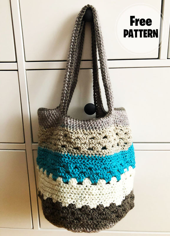 Easy Market Tote Crochet Bag Free Pattern (2)