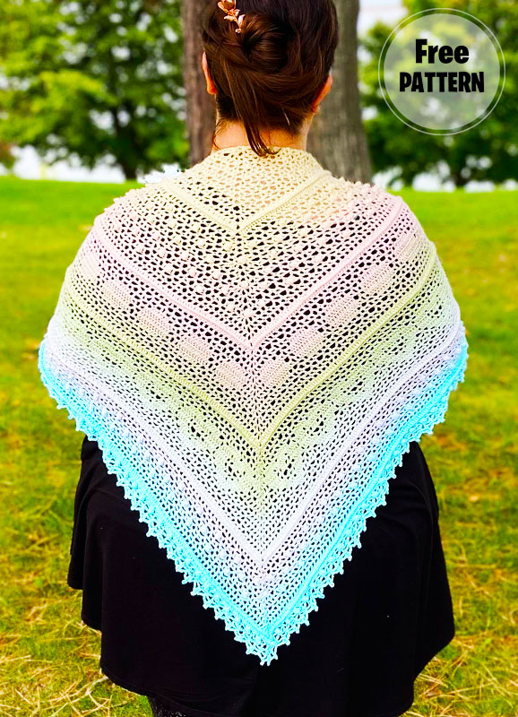 Grinda Crochet Rainbow Shawl Free Pattern (2)