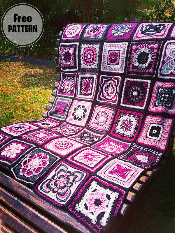 Nuts Square Crochet Blanket Pattern Free