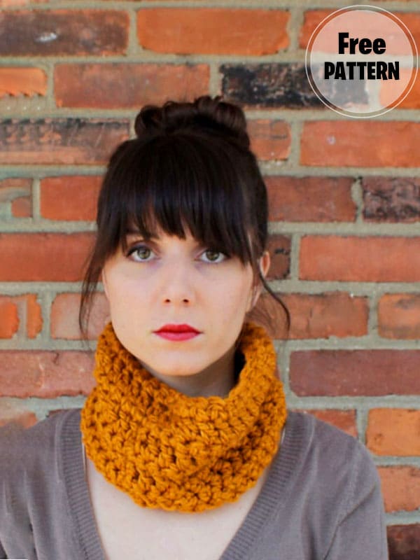 Amber Cowl Neck Scarf Crochet Free Pattern
