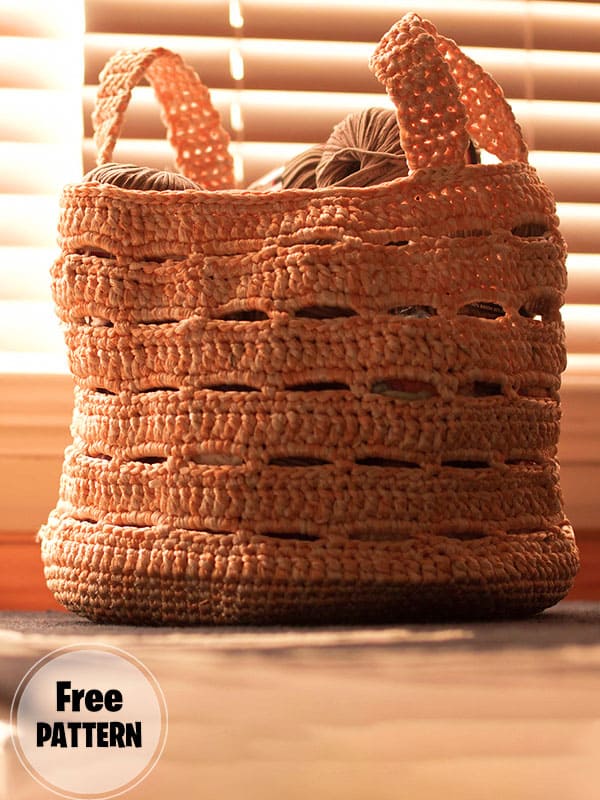 Stash Crochet Basket Free Pattern PDF