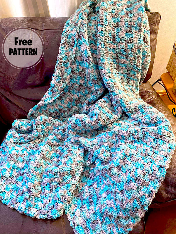 Corners Baby Blanket Free Crochet Pattern For Beginner PDF
