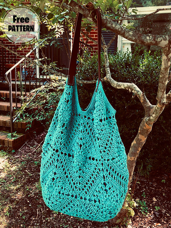 Elegant Wildrose Crochet Market Bag Free Pattern Easy 